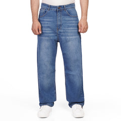 Men's Wide Leg Jeans – Relaxed Fit Denim Pants with Classic 5-Pocket