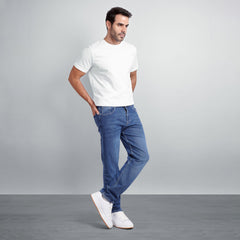 Men's Regular Fit Denim Jeans – Classic Straight Leg Casual Pants