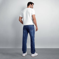 Men's Regular Fit Denim Jeans – Classic Straight Leg Casual Pants