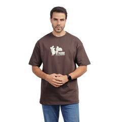 Men's Graphic Cotton T-Shirt – Pizzeria Print | Regular Fit