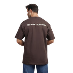 Men's Graphic Cotton T-Shirt – Pizzeria Print | Regular Fit