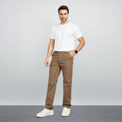 Men's Slim Fit Chino Pants – Stretch Cotton Twill Casual Trousers with Side Pockets