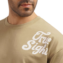 Men's Graphic Cotton T-Shirt – "True Sight" Print | Regular Fit