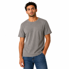 Men's Textured Cotton Crew Neck T-Shirt