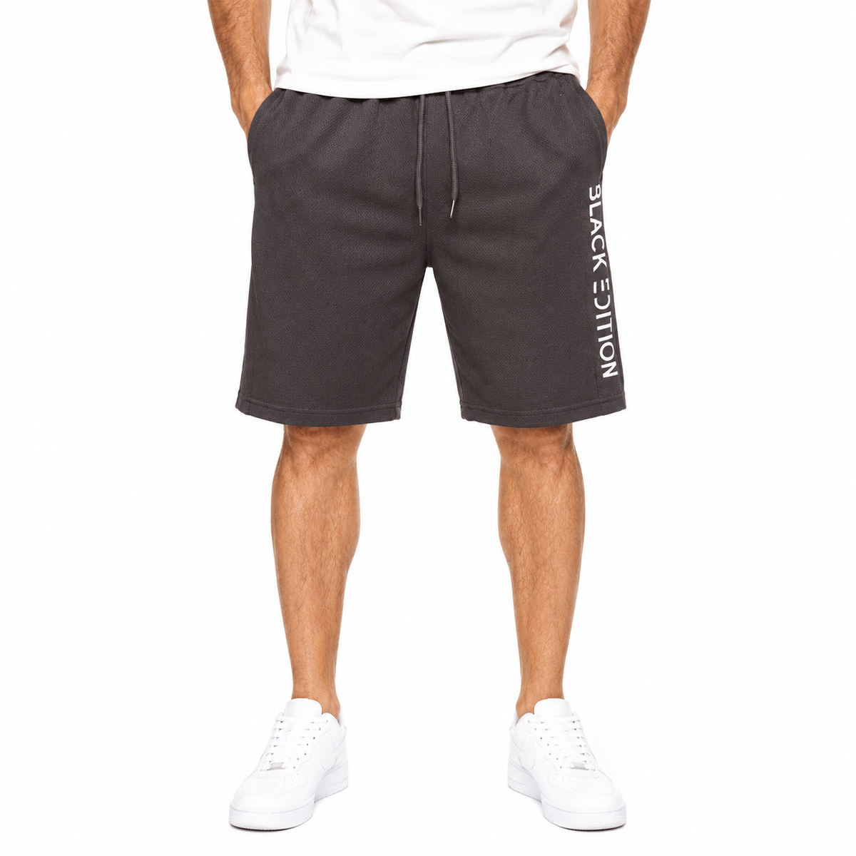 Men's Casual Mesh Sweat Shorts – Athletic Gym Shorts with Drawstring & Pockets