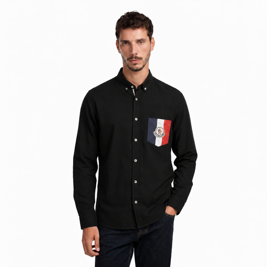 Casual Solid Button-Down Shirt Long Sleeve For Men