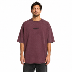 Men’s Washed Oversized T-Shirt – Casual Vintage Half Sleeve Tee
