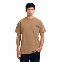 Men’s Washed T-Shirt – Casual Oversized Pocket Tee