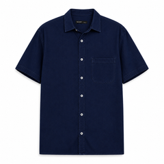 Men S Short Sleeve Button Up Shirt Casual Classic Fit Cotton Shirt