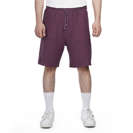 Men’s Ribbed Drawstring Shorts – Relaxed Fit
