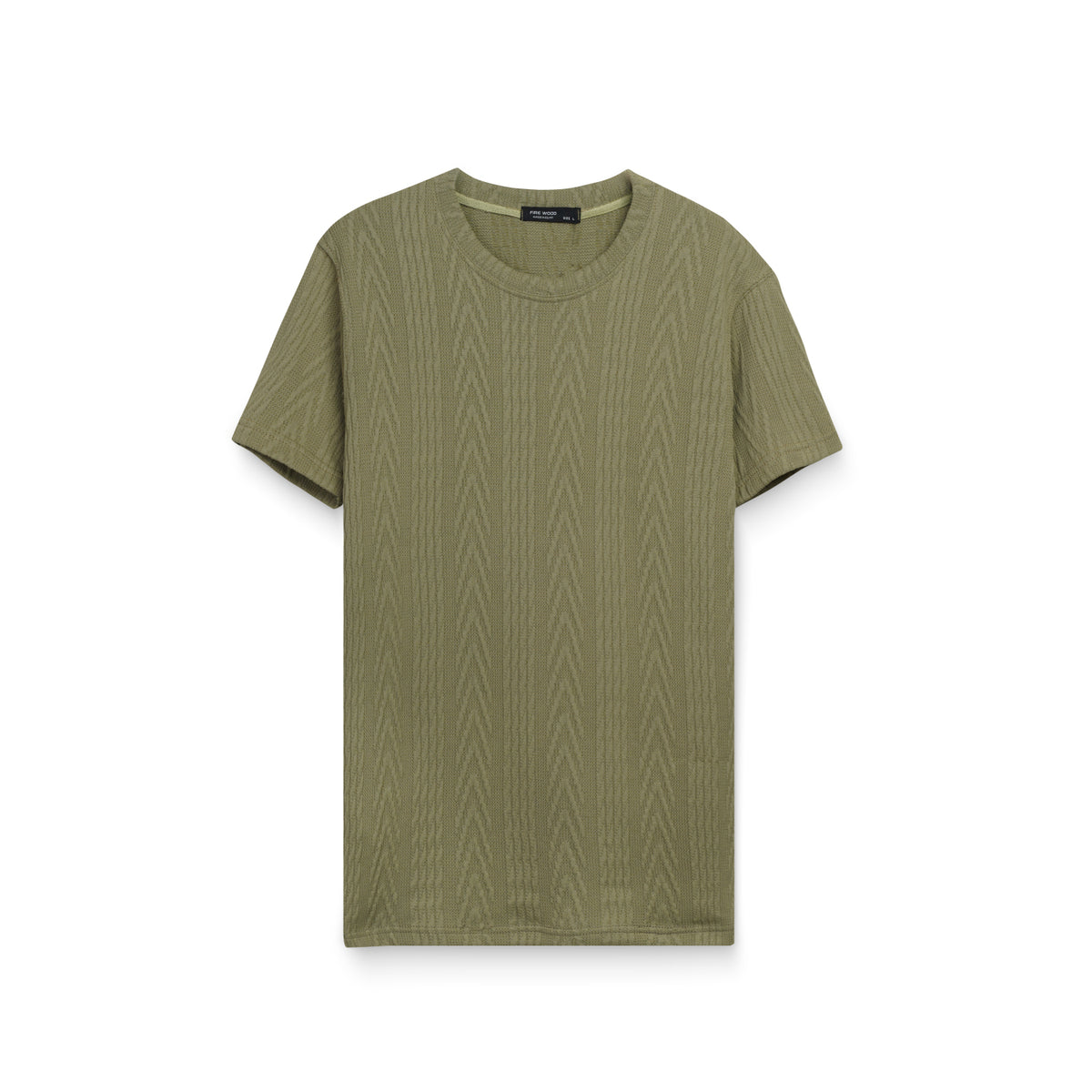 Men's Textured Knit T-Shirt – Relaxed Fit Casual Crew Neck