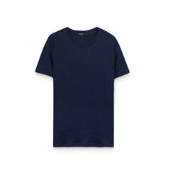 Men's Textured Knit T-Shirt – Relaxed Fit Casual Crew Neck