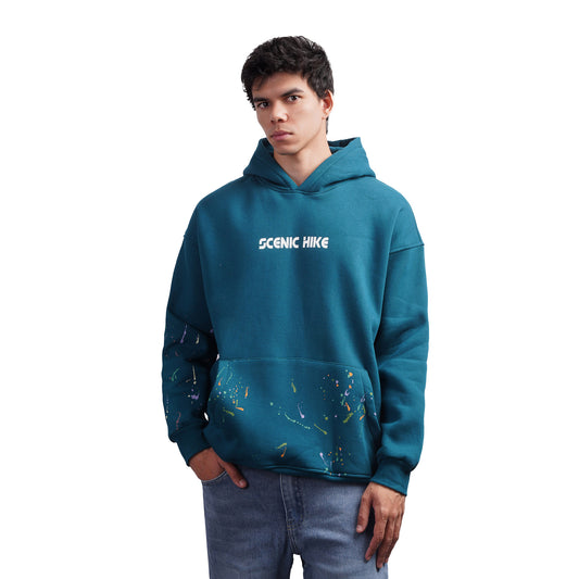Men’s Graphic Hoodie Casual Pullover with Front Print and Kangaroo Pocket