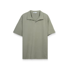 Men’s Textured Polo Shirt – Relaxed Fit Short Sleeve Polo