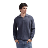 Men’s Polo Collar Knit Sweater Long Sleeve Soft & Comfortable Fit
