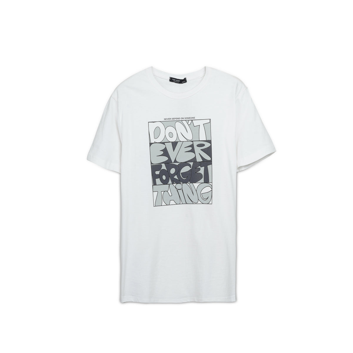 Men’s Short Sleeve Graphic T-Shirt – Modern Letter Print Casual Cotton Tee