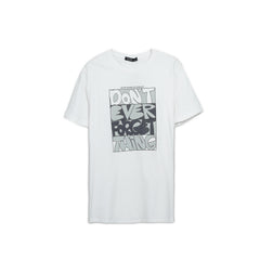 Men’s Short Sleeve Graphic T-Shirt – Modern Letter Print Casual Cotton Tee