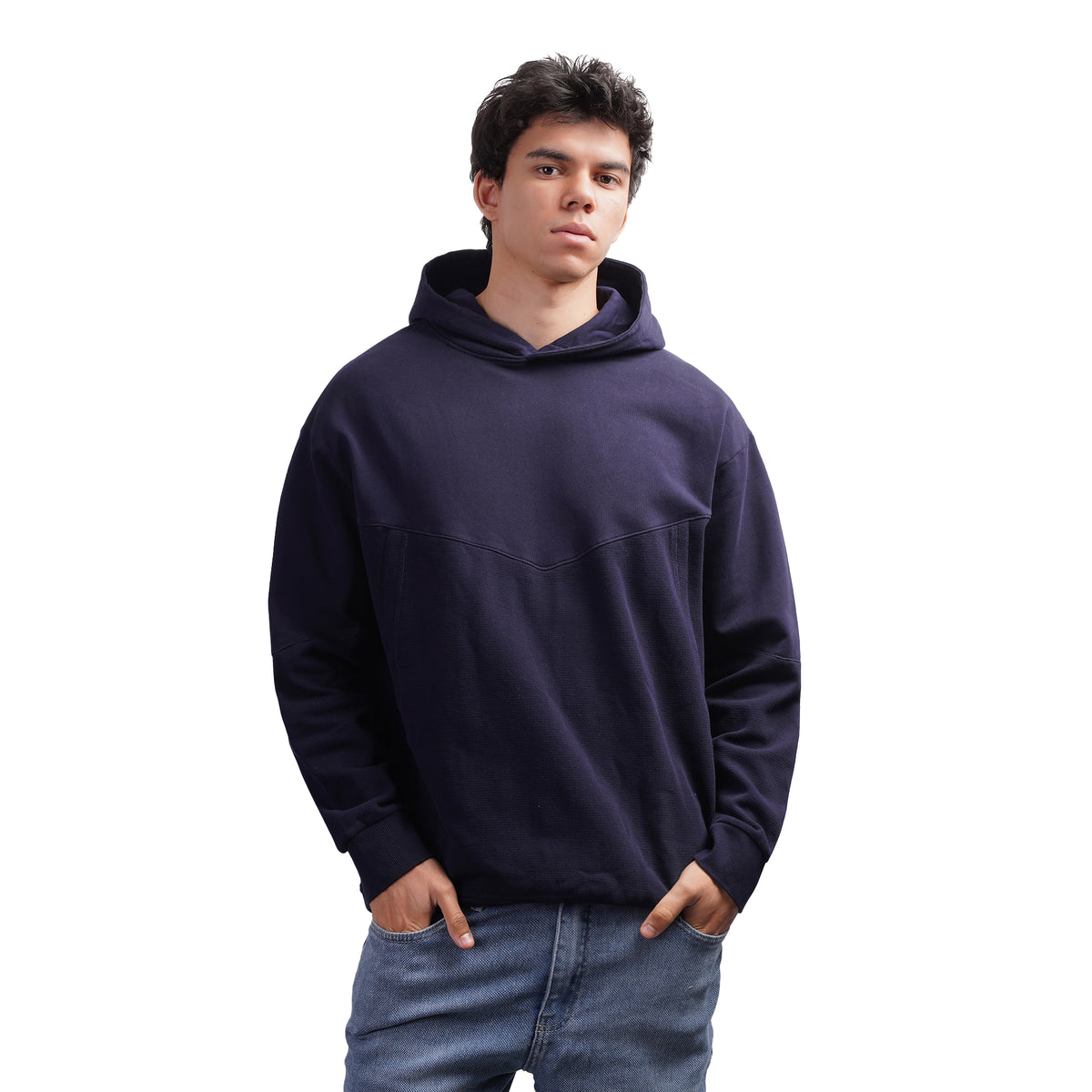 Men’s Plain Hoodie – Soft Cotton Blend Sweatshirt with Kangaroo Pocket, Casual Regular Fit