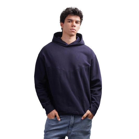 Men’s Plain Hoodie – Soft Cotton Blend Sweatshirt with Kangaroo Pocket, Casual Regular Fit