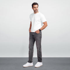 Men's Regular Fit Denim Jeans – Classic Straight Leg Casual Pants