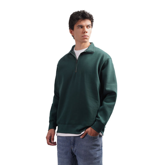 Men’s Quarter-Zip Sweatshirt – Heavyweight Fleece Pullover