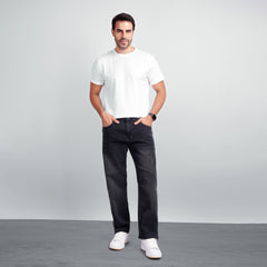 Men's Regular Fit Denim Jeans – Classic Straight Leg Casual Pants
