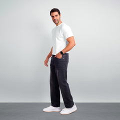 Men's Regular Fit Denim Jeans – Classic Straight Leg Casual Pants