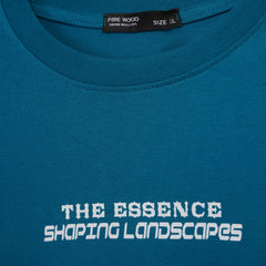 Men's Minimal Text Print Short Sleeve Cotton T-Shirt