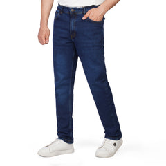 Men’s Straight Fit Jeans – Casual Washed Denim Pants for Everyday Wear