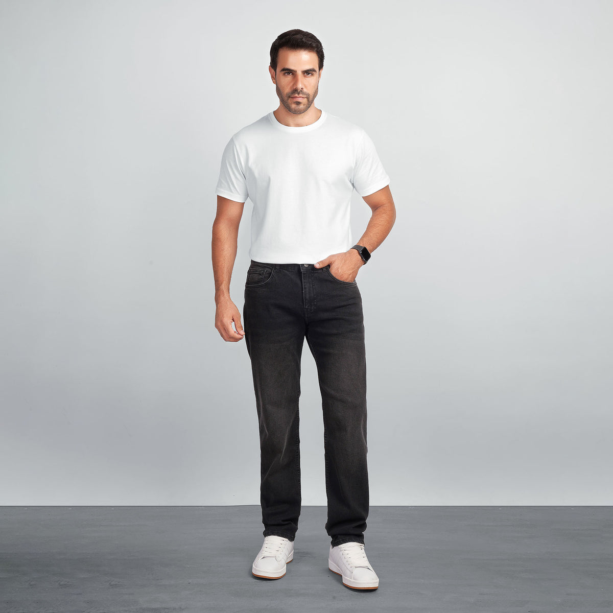Men's Regular Fit Denim Jeans – Classic Straight Leg Casual Pants