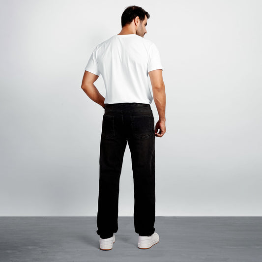 Men's Regular Fit Denim Jeans – Classic Straight Leg Casual Pants