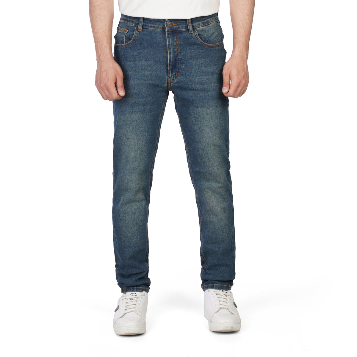 Men’s Slim Fit Jeans – Casual Blue Stretch Denim Pants