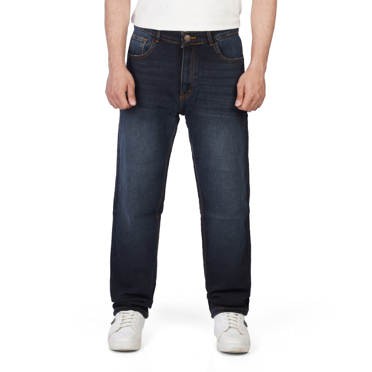 Men’s Straight Fit Jeans – Classic Casual Denim Pants