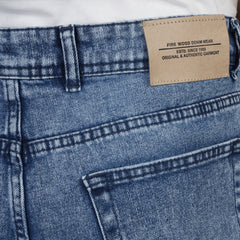 Men’s Wide Leg Jeans – Classic Denim Pants with Faded Detail