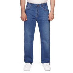 Men's Regular Fit Denim Jeans – Classic Straight Leg Casual Pants