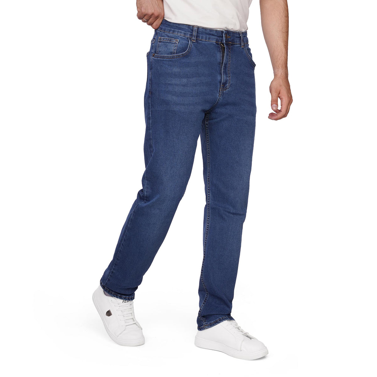Men's Regular Fit Denim Jeans – Classic Straight Leg Casual Pants
