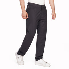 Men's Regular Fit Casual Trousers – Stretch Comfort Pants with 5-Pocket
