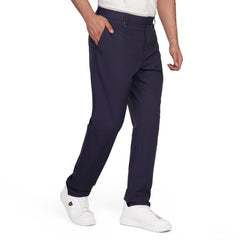 Men's Regular Fit Formal Trousers – Stretch Casual Dress Pants