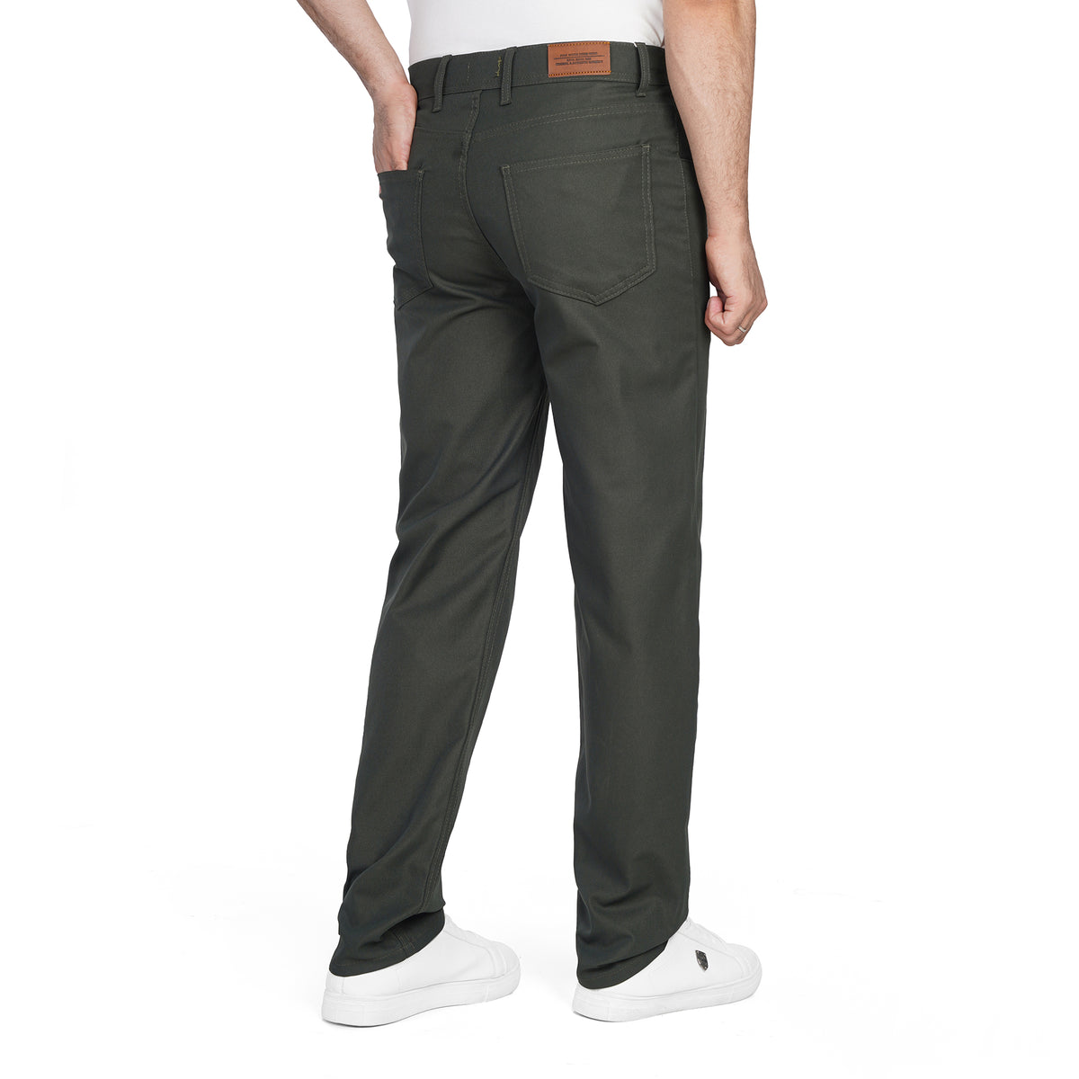 Men's Regular Fit Gabardine Pants – Classic Beige Casual Trousers