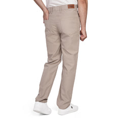 Men's Regular Fit Gabardine Pants – Classic Beige Casual Trousers