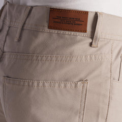 Men's Regular Fit Gabardine Pants – Classic Beige Casual Trousers