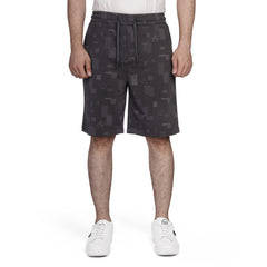 Men's Performance Training Shorts with Geometric Print & Drawstring Waist