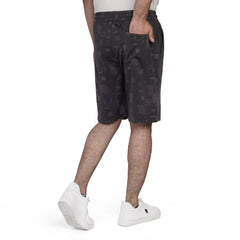 Men's Performance Training Shorts with Geometric Print & Drawstring Waist