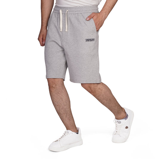 Men's Cotton Fleece Sweat Shorts with Drawstring Waist & Embroidered Logo