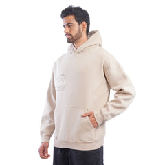 Men’s Hoodie Casual Pullover with Minimal Front Graphic Print and Kangaroo Pocket