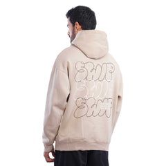 Men’s Hoodie Casual Pullover with Minimal Front Graphic Print and Kangaroo Pocket