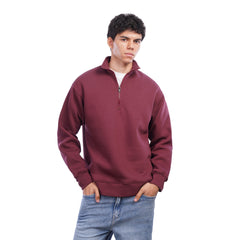 Men’s Half Zip Sweatshirt Casual Mock Neck Pullover