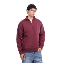 Men’s Half Zip Sweatshirt Casual Mock Neck Pullover