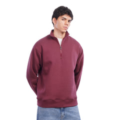 Men’s Half Zip Sweatshirt Casual Mock Neck Pullover
