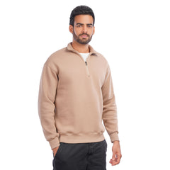Men’s Half Zip Sweatshirt Casual Mock Neck Pullover